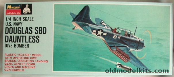 Monogram 1/48 Douglas SBD Dauntless Dive Bomber Blue Box Issue, PA54-150 plastic model kit